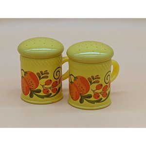 Vintage Pennsylvania Dutch Patchwork Powder Sachet Avon Yellow Orange